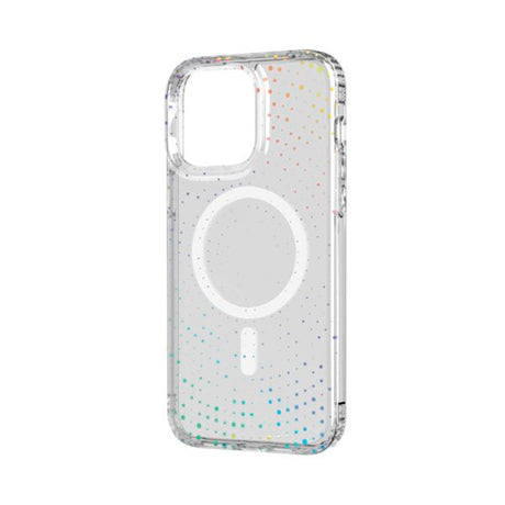 iPhone 14 Pro Max Tech21 EVO Sparkle Case - MagSafe Compatible - Transparent w. Shiny Dots