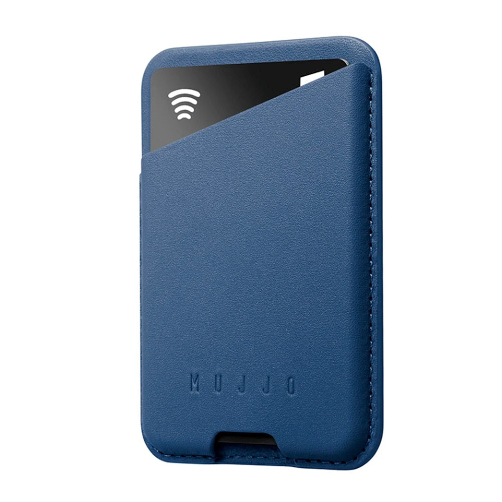 Mujjo Magnetic Leather Wallet - MagSafe Compatible - Blue