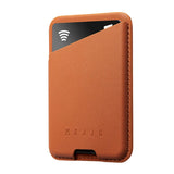 Mujjo Magnetic Leather Wallet - MagSafe Compatible - Tan