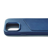 Mujjo iPhone 15 Pro Leather Wallet Case - MagSafe Compatible - Blue