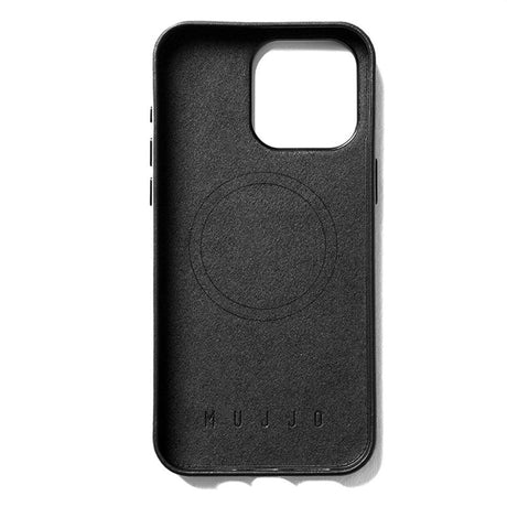 Mujjo iPhone 15 Pro Max Leather Case - MagSafe Compatible - Black