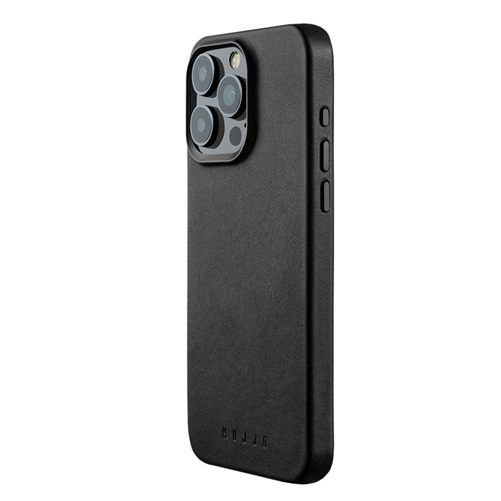 Mujjo iPhone 15 Pro Max Leather Case - MagSafe Compatible - Black