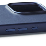 Mujjo iPhone 16 Pro Leather Case - MagSafe Compatible - Blue