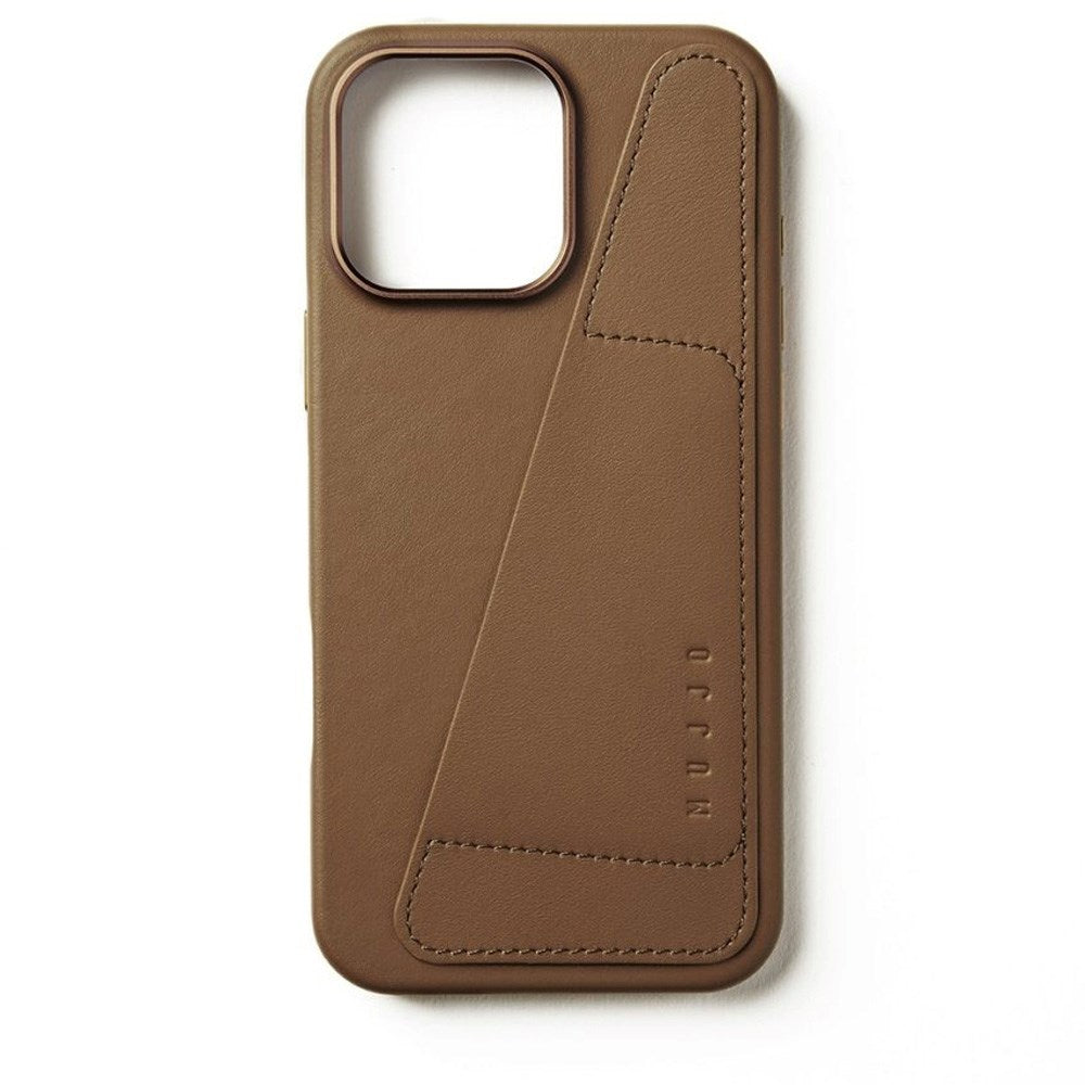 Mujjo iPhone 16 Pro Max Leather Wallet Case - MagSafe Compatible - Brown