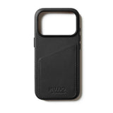 Mujjo iPhone 17 Pro Wallet Leather Case - MagSafe Compatible - Black