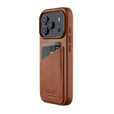 Mujjo iPhone 17 Pro Wallet Leather Case - MagSafe Compatible - Tan