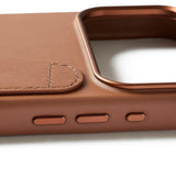 Mujjo iPhone 17 Pro Max Wallet Leather Case - MagSafe Compatible - Tan