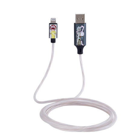 Rick & Morty Light Up 10W USB-A to Lightning Cable 1.2 Meter - Black / Multi