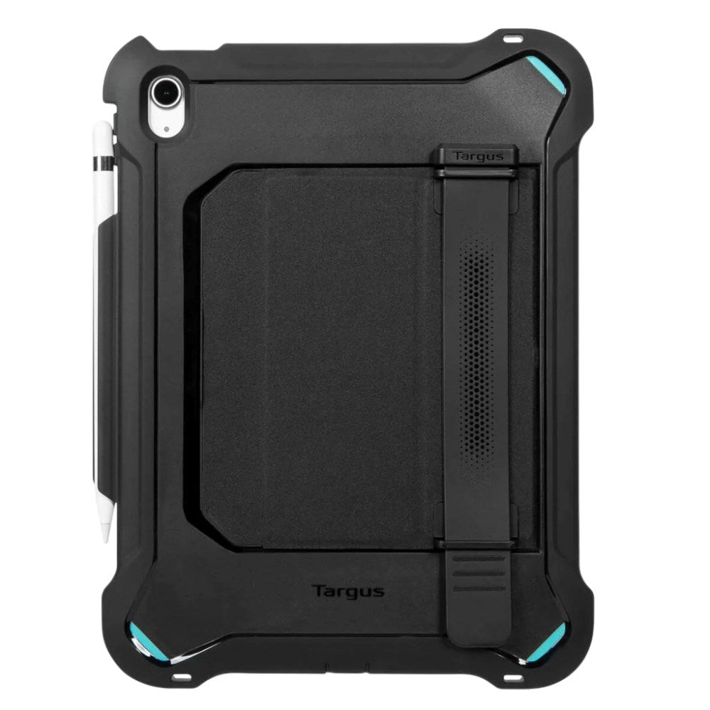 iPad 11" (2025) / iPad 10.9" (2024 / 2022) Targus Tough Case w. Protective Film and Kickstand - Black / Light Blue