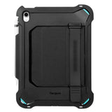 iPad 11" (2025) / iPad 10.9" (2024 / 2022) Targus Tough Case w. Protective Film and Kickstand - Black / Light Blue