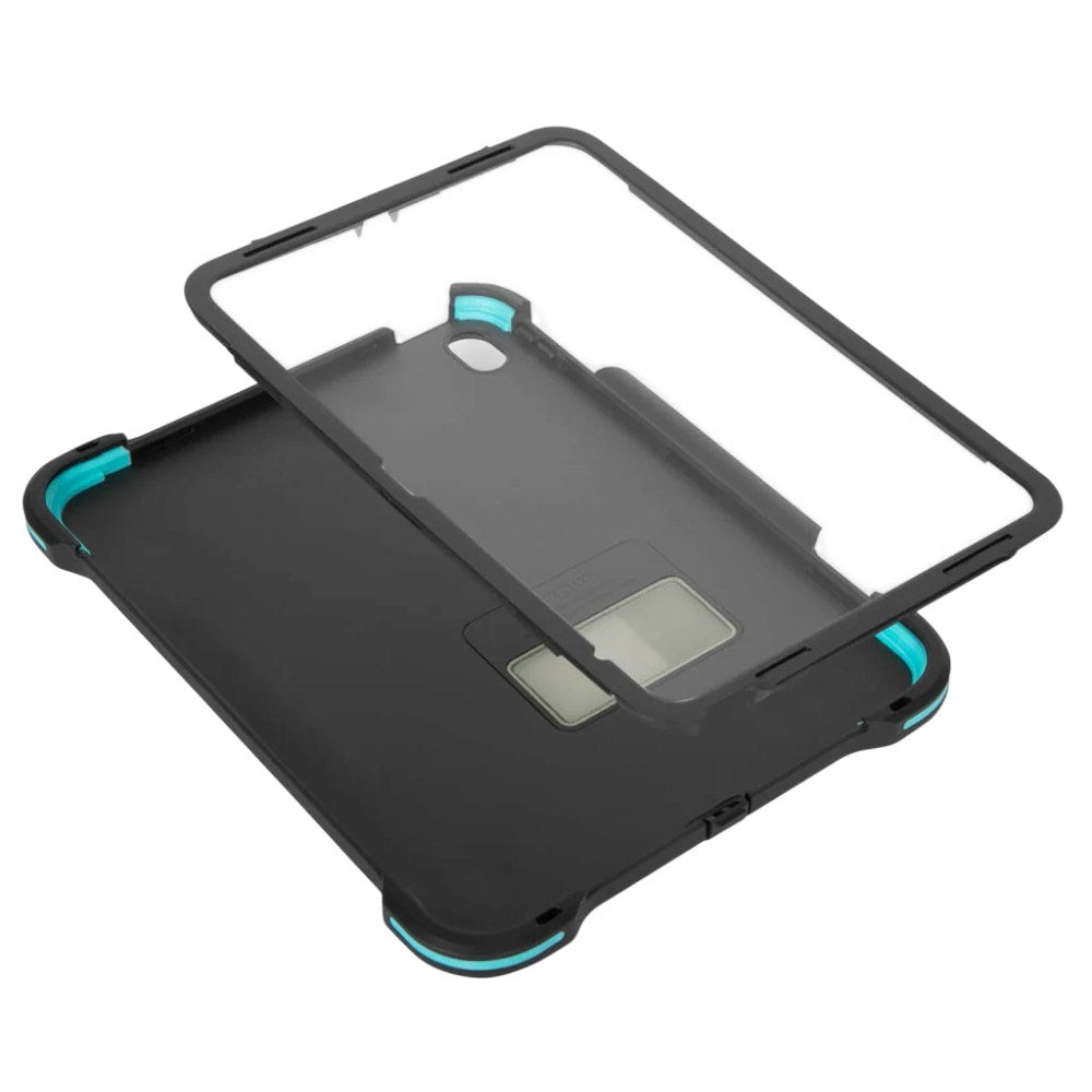 iPad 11" (2025) / iPad 10.9" (2024 / 2022) Targus Tough Case w. Protective Film and Kickstand - Black / Light Blue
