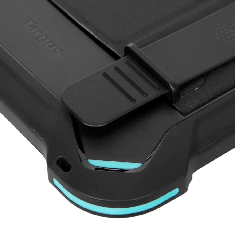 iPad 11" (2025) / iPad 10.9" (2024 / 2022) Targus Tough Case w. Protective Film and Kickstand - Black / Light Blue