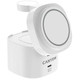 Canyon WCS-205 15W Qi2 2-in-1 Wireless Charger - MagSafe Compatible - White
