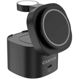 Canyon WCS-205 15W Qi2 2-in-1 Wireless Charger - MagSafe Compatible - Black