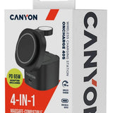 Canyon WCS-205 15W Qi2 2-in-1 Wireless Charger - MagSafe Compatible - Black