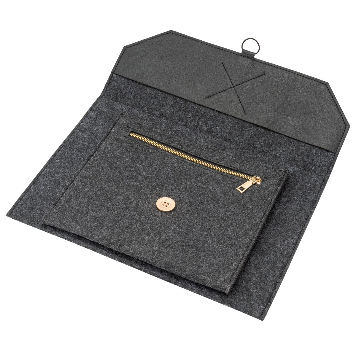 4smarts MacBook 13" (34 x 23,5 x 3 cm) Sleeve Wool Felt - Black