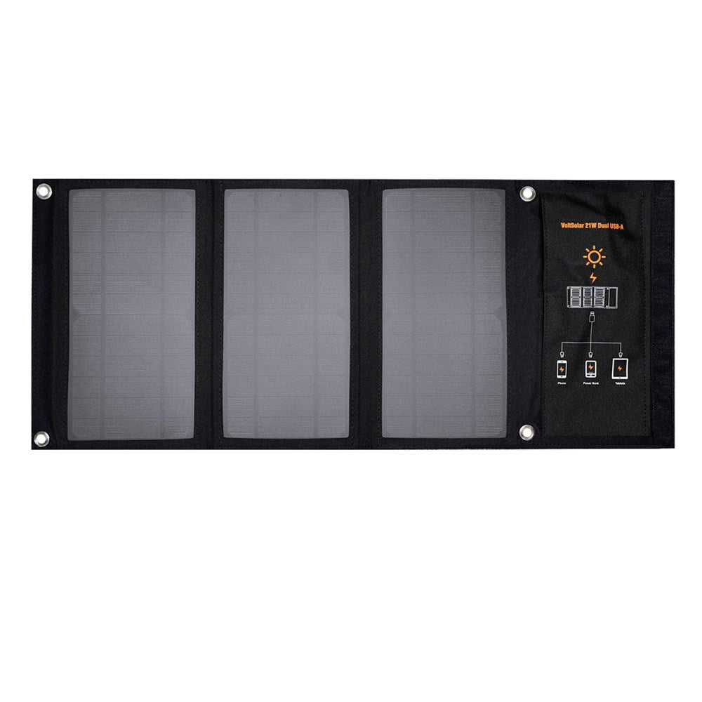 4Smarts VoltSolar Solar Charger 21W with 2x USB-A Port - Black