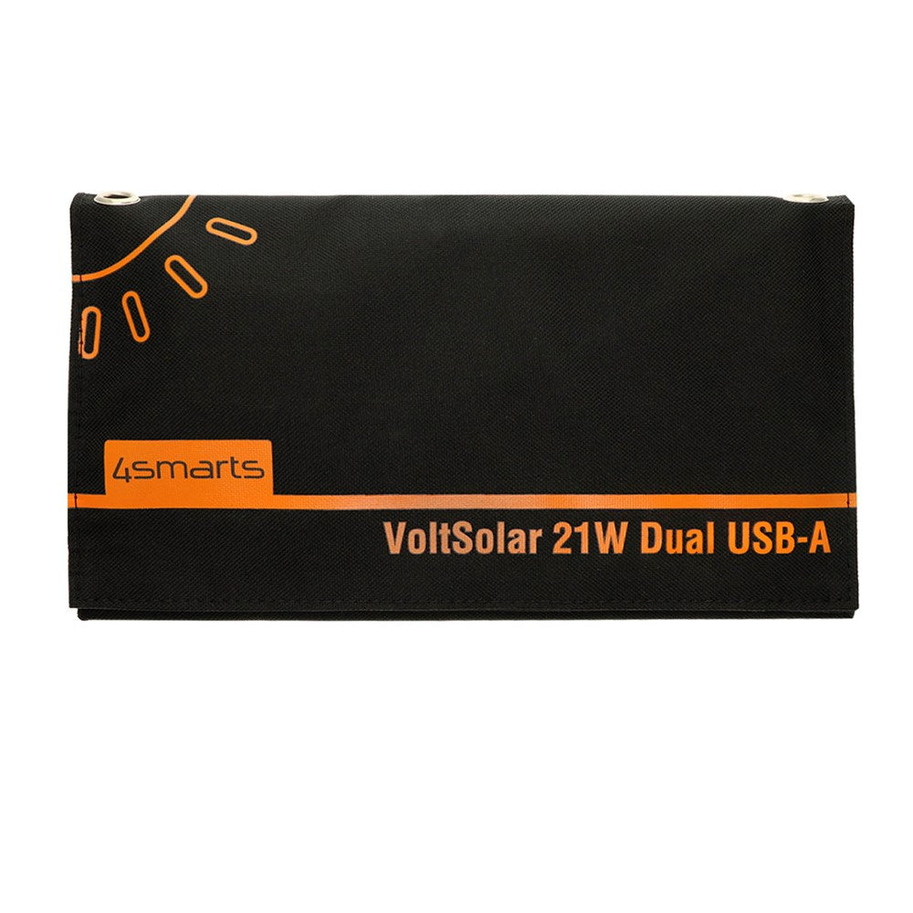 4Smarts VoltSolar Solar Charger 21W with 2x USB-A Port - Black