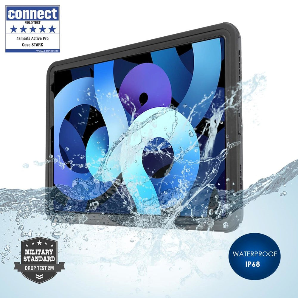 iPad 10.9" (2022) 4Smarts Active Pro Rugged Case Stark (Waterproof Case) - Black