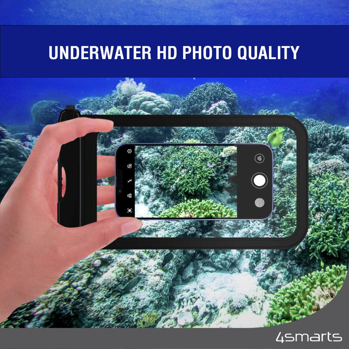 4smarts Universal Smartphone Waterproof Active Pro Stark Case - Black / Transparent (Maks. phone: 120 x 225 x 20 mm) (DEMO)