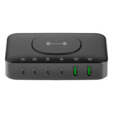 4smarts 7-in-1 PD & PPS 100W Charging Station w. Wireless Charger - Black