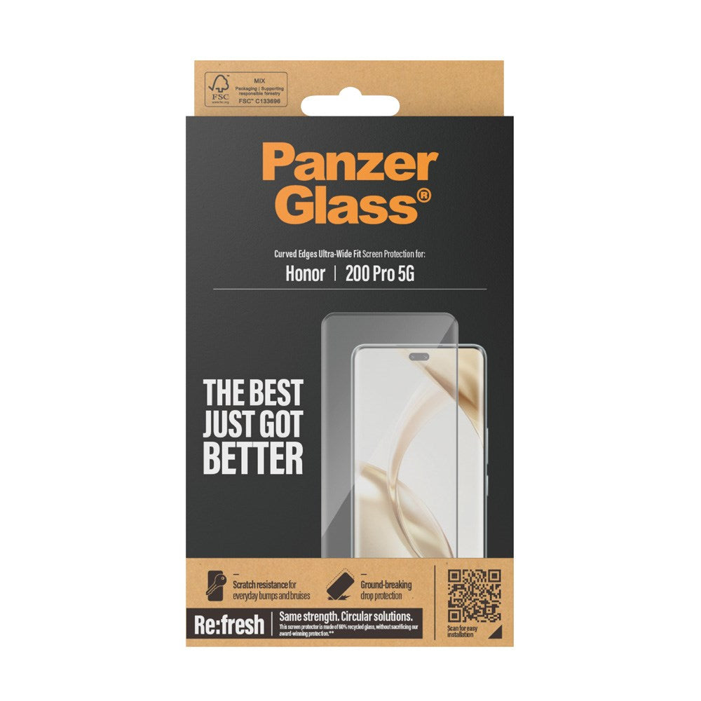 Honor 200 Pro - PanzerGlass Ultra-Wide Fit Screen Protector - Transparent