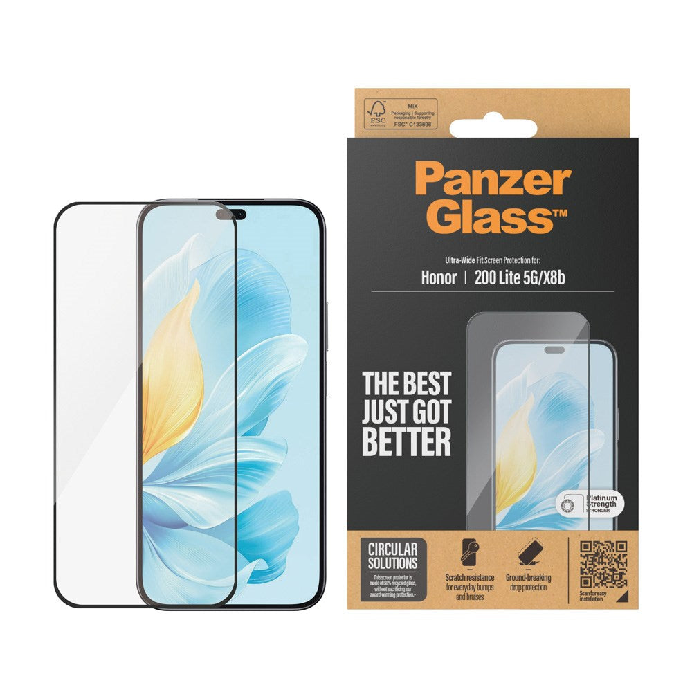 Honor 200 Lite / X8b - PanzerGlass Ultra-Wide Fit Screen Protector - Transparent