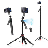 4smarts 360 AI Tripod Selfie Stick with Face Tracking & Remote Control - Black