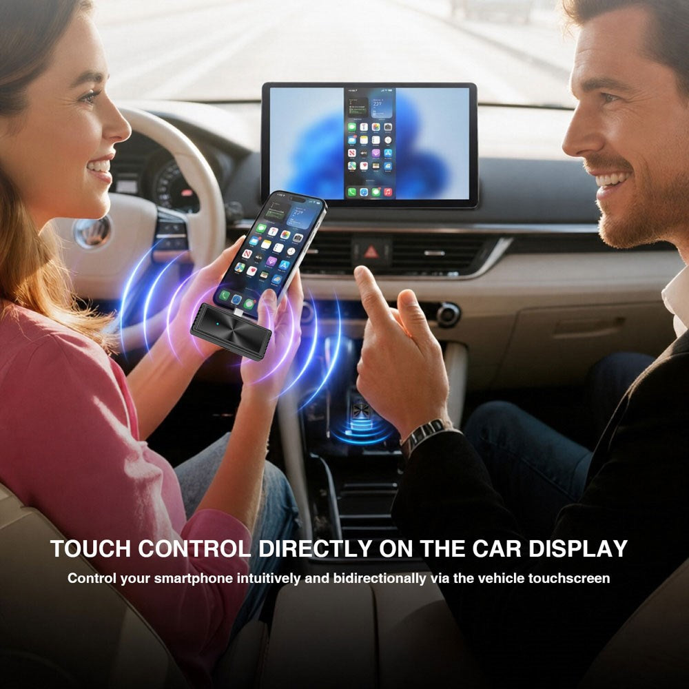 4Smarts Wireless Adapter with Screen Mirroring for Apple CarPlay & Android Auto - Black