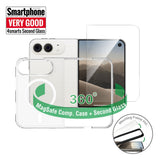 iPhone Duo 4Smarts 360° Protection Set with Case & Screen Protection Glass - MagSafe Compatible - Transparent