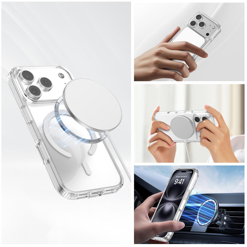 iPhone 18 Pro / 17 Pro 4Smarts 360° Protection Set with Case & Screen Protection Glass - MagSafe Compatible - Transparent