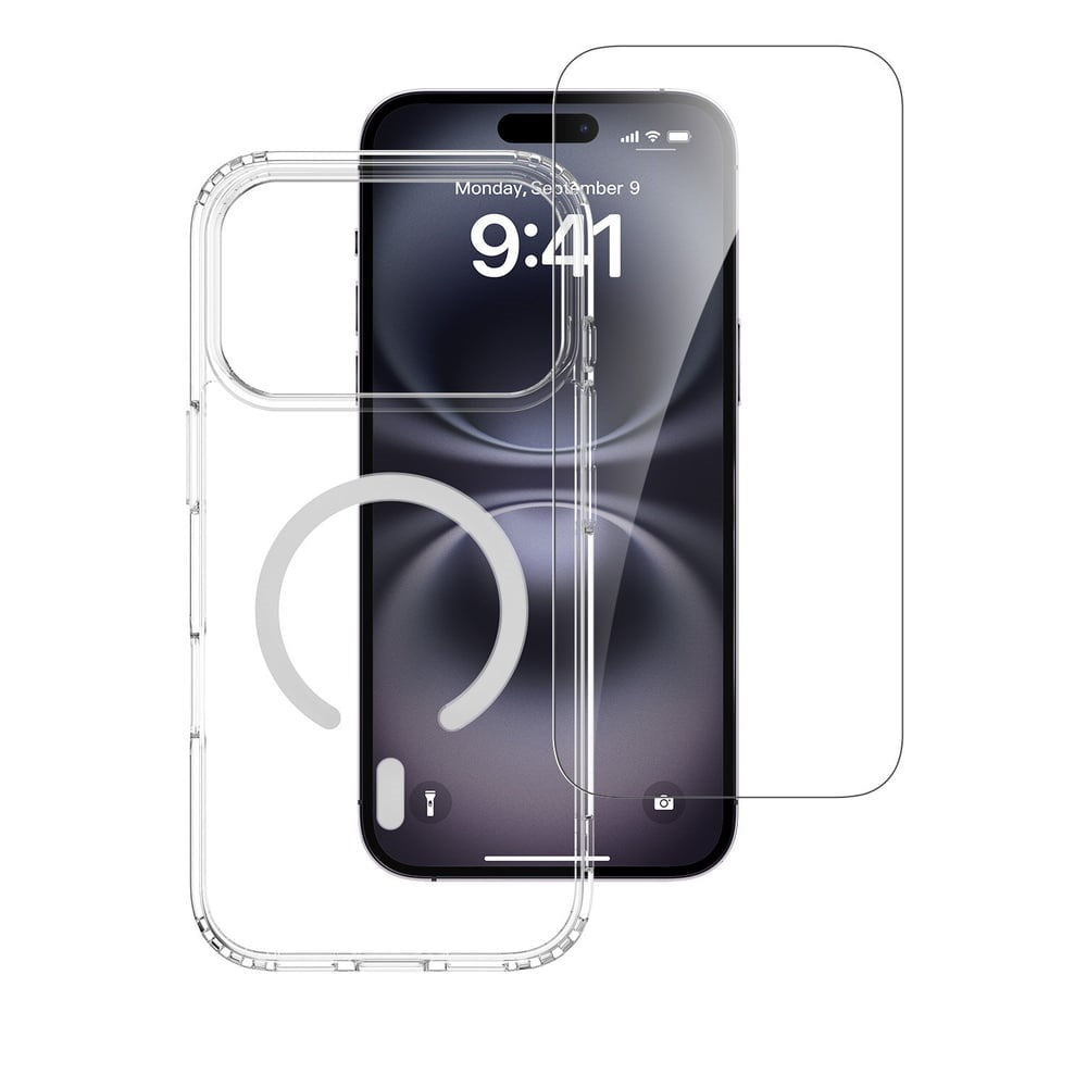 iPhone 18 Pro Max / 17 Pro Max 4Smarts 360° Protection Set with Case & Screen Protection Glass - MagSafe Compatible - Transparent