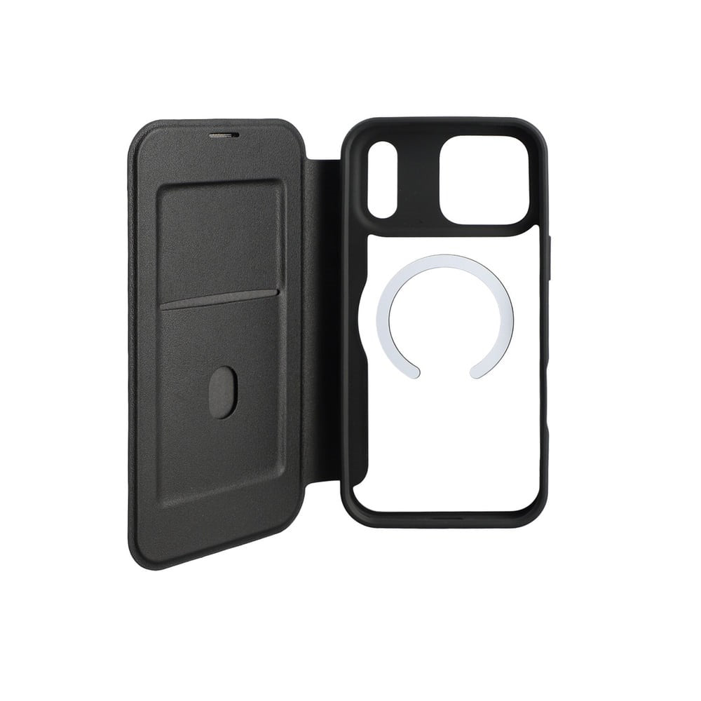 iPhone 18 Pro Max / 17 Pro Max 4smarts Urban Pro Flip Case - MagSafe Compatible - Transparent / Black