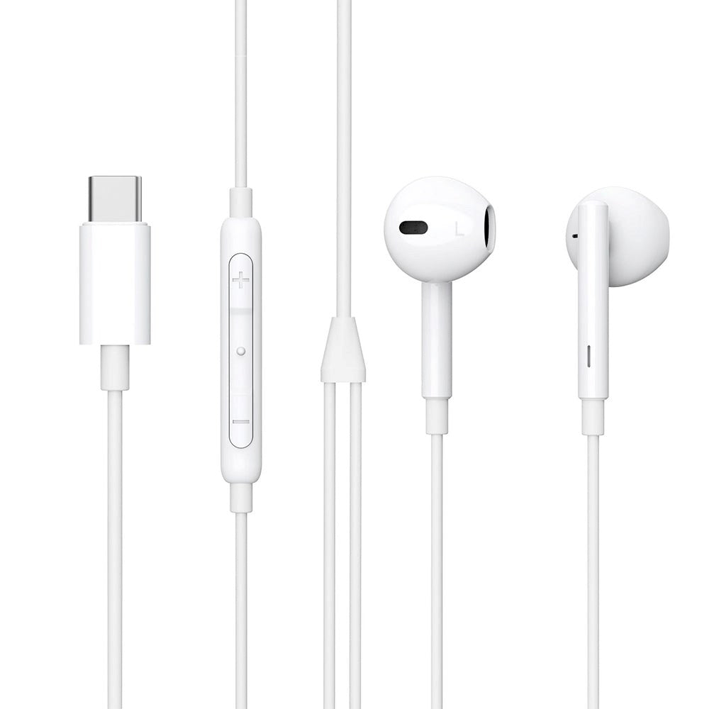 eSTUFF In-Ear Headphone with USB-C & Microphone - White (DEMO)