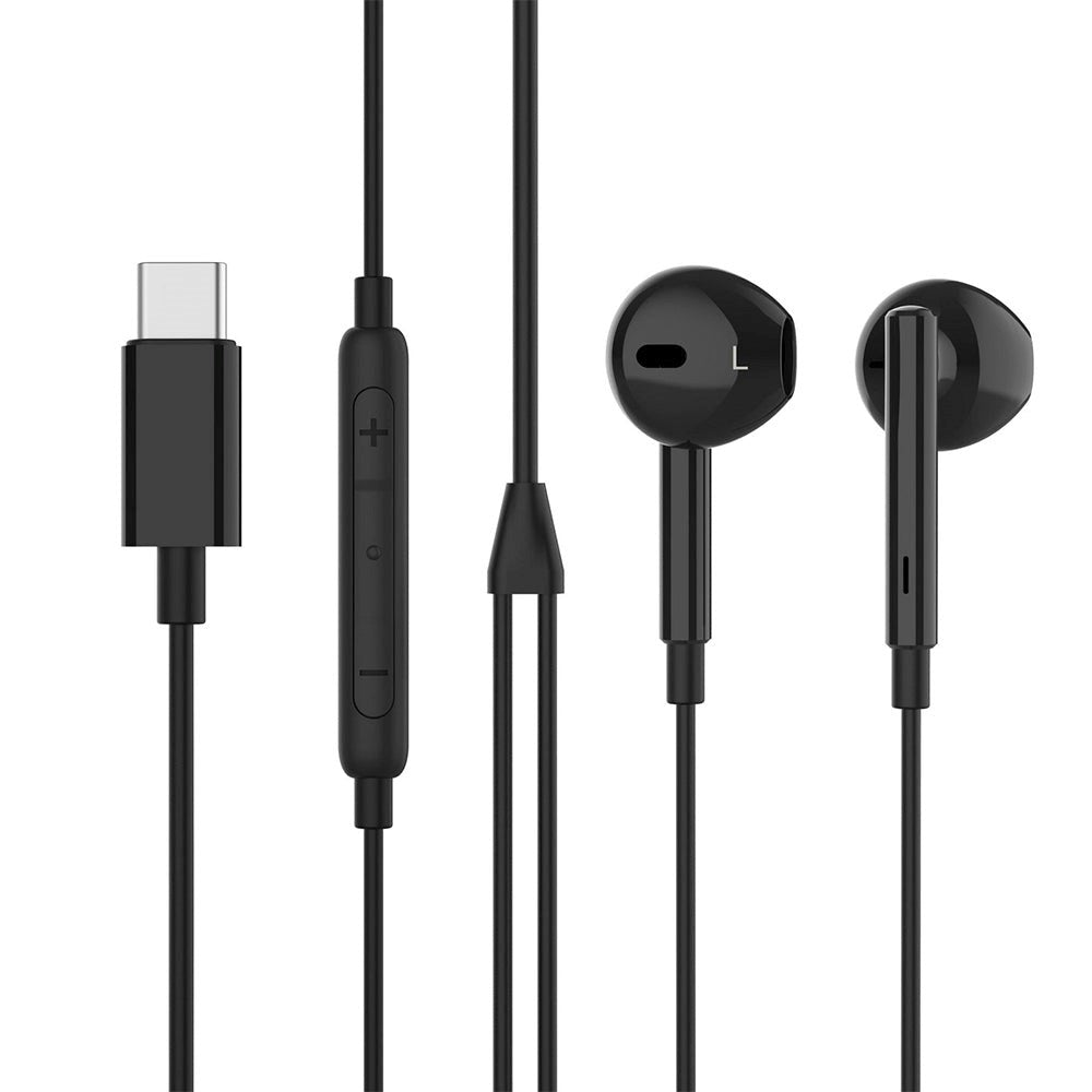 eSTUFF In-Ear Headphone with USB-C & Microphone - Black