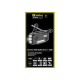 Sandberg Active Survivor Emergency Radio with 4500mAh Solar Powerbank & DAB / FM Radio - Black