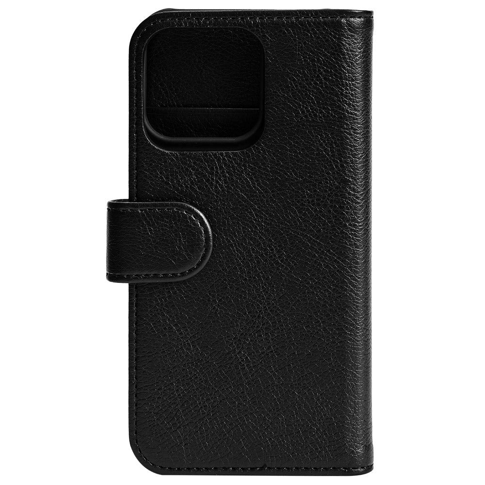 Essentials iPhone 12 Mini Leather Flip Case 2 in 1 with Card Holder - Black