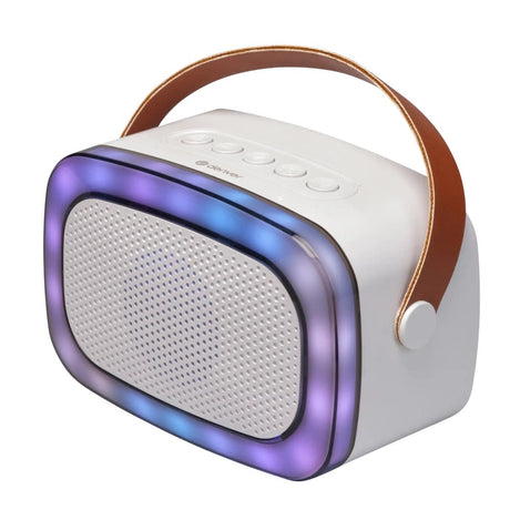 Denver BTM-610 Karaoke Set with Bluetooth Speaker & Microphone - White