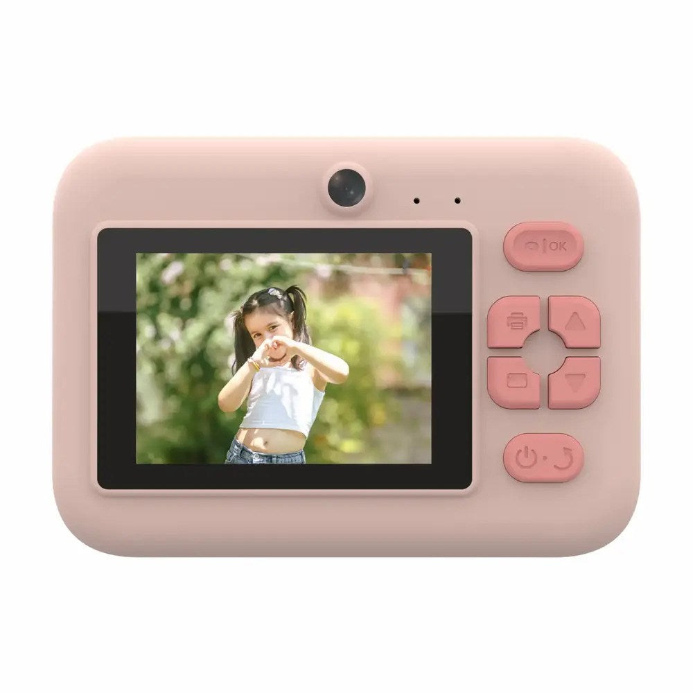 Denver KPC-1374BTRO Camera for Kids with Built-in Thermal Printer & Games - Pink