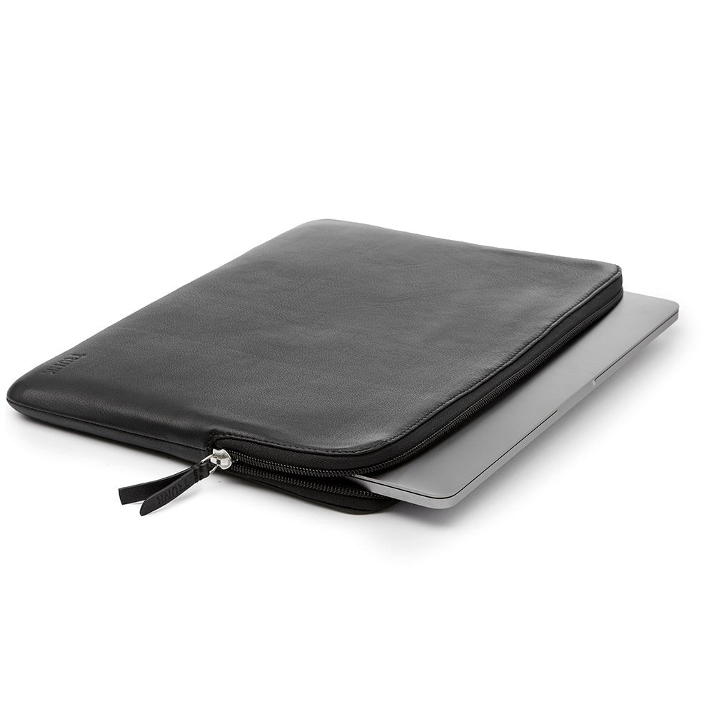 Trunk Genuine Leather Sleeve for MacBook 13" (32 x 23 x 2 cm) - Black