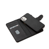 Trunk iPhone 11 Pro / XS / X Genuine Leather Flip Case with Removable Back Case - Black