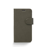 Trunk iPhone 12 / 12 Pro Genuine Leather Flip Case with Removable Back Case - Green