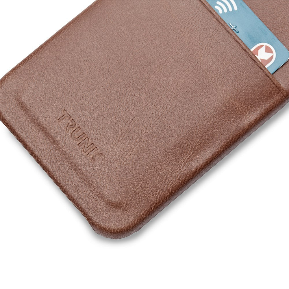 Trunk iPhone 11 / XR Genuine Leather Case with Card Pocket - Brown