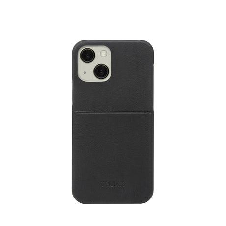 Trunk iPhone 13 Mini Genuine Leather Case with Card Pocket - Black
