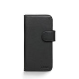 Trunk iPhone 13 Pro Genuine Leather Flip Case with Removable Back Case - Black