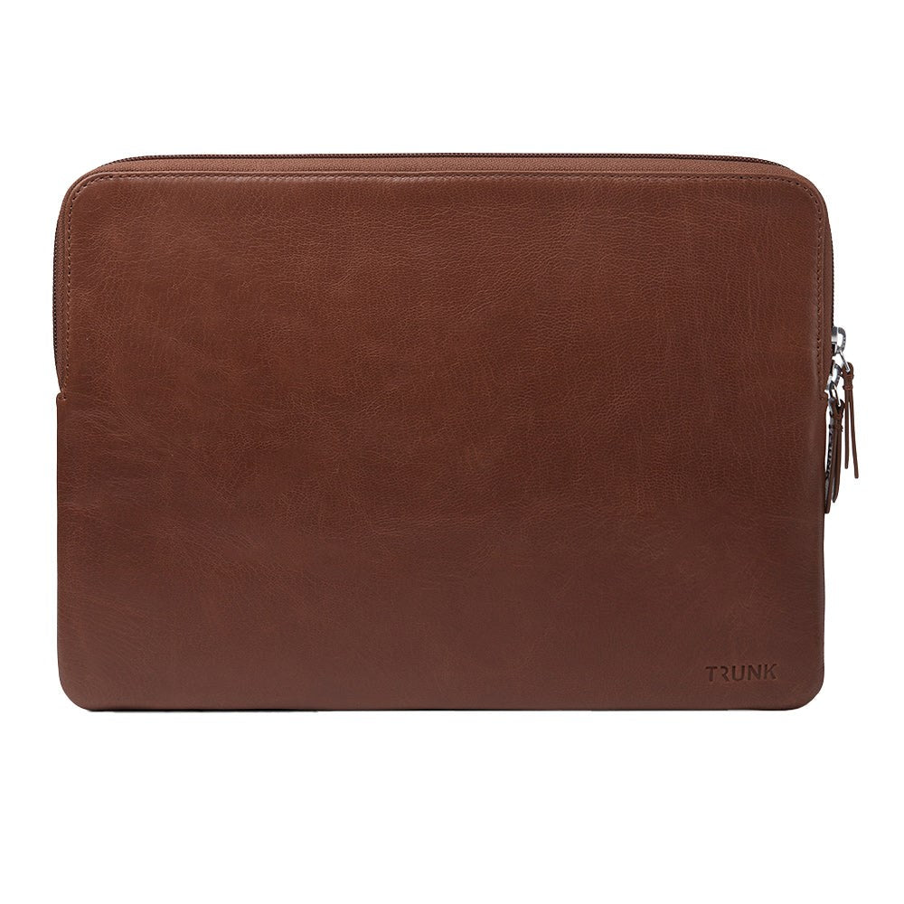 Trunk Genuine Leather Sleeve for MacBook 14" (33 x 23,5 x 2 cm) - Brown