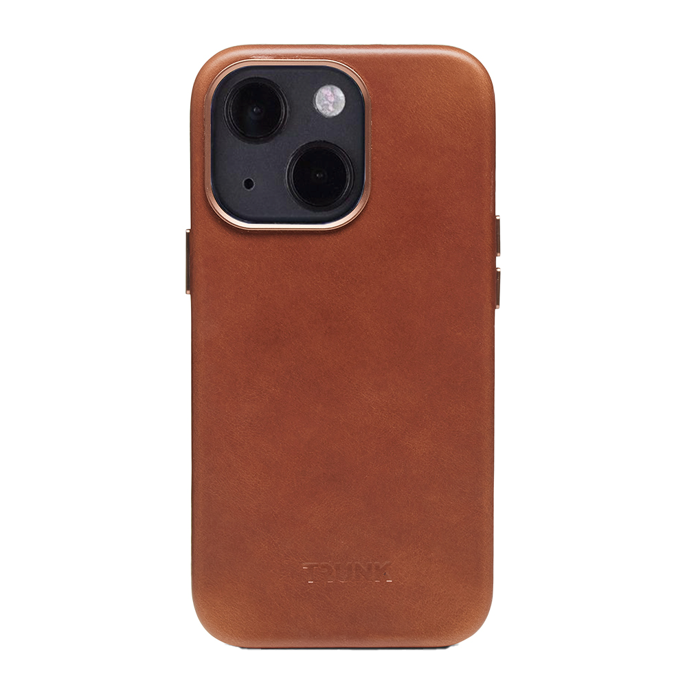 iPhone 13 Mini Trunk Leather Case - Brown