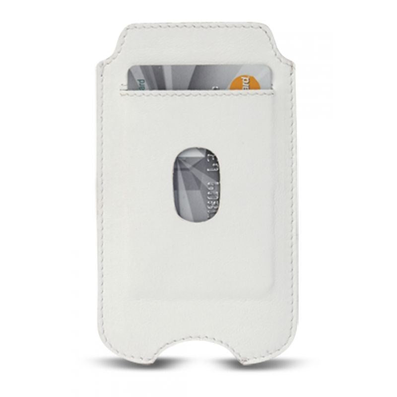 Universal dbramante1928 Leather Sleeve w. Card Holder Genuine Leather White - (Max. Phone: 124 x 59 x 8 mm)