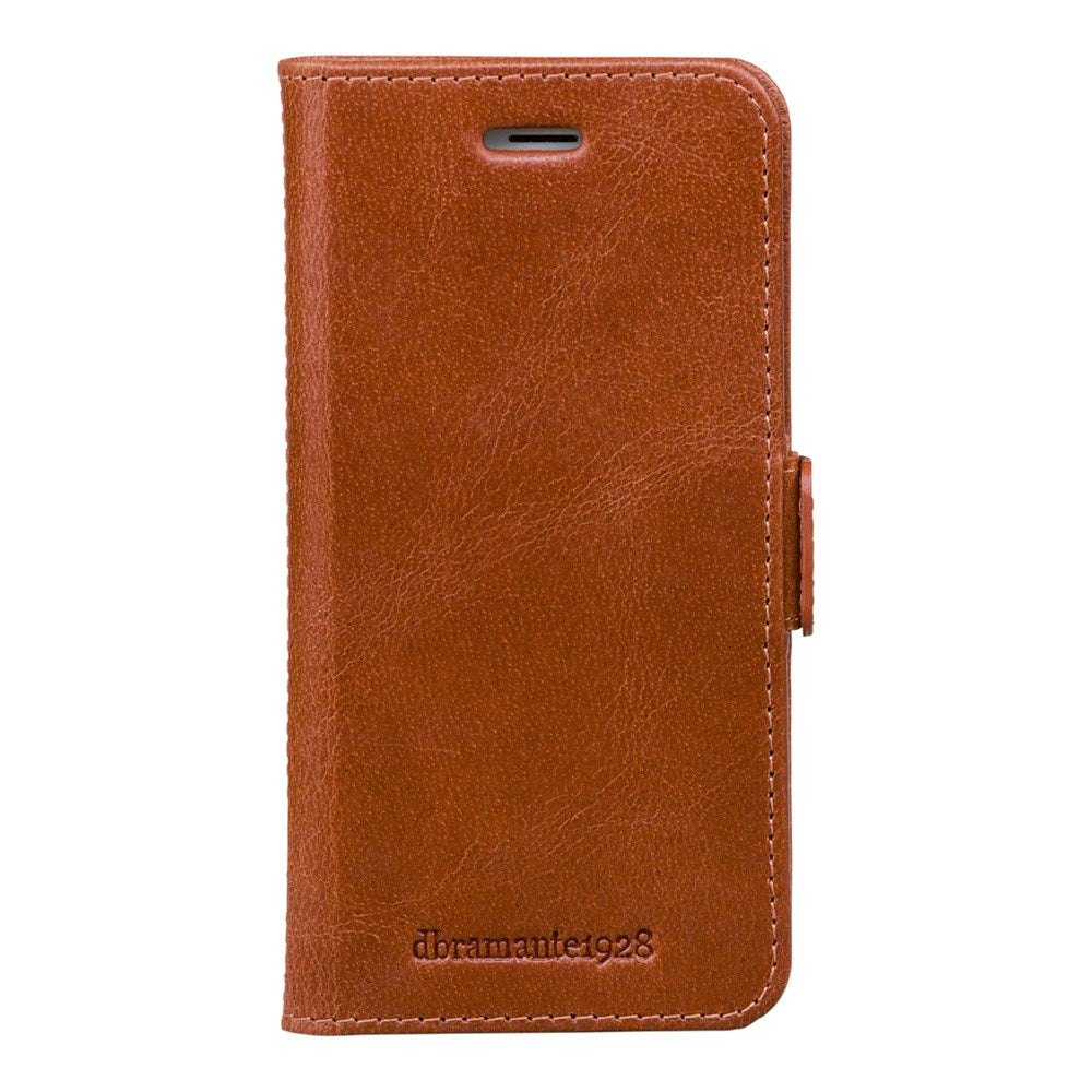 iPhone 8 Plus / 7 Plus / 6 Plus dbramante1928 Copenhagen Genuine Leather Flip Case with Wallet - Tan