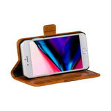 iPhone 8 Plus / 7 Plus / 6 Plus dbramante1928 Copenhagen Genuine Leather Flip Case with Wallet - Tan